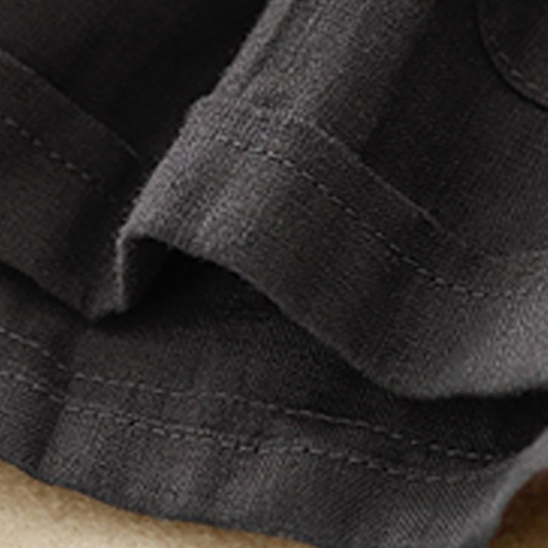 Buddha Stones Sommer Casual Plain Baumwolle Leinen Damen Elasti Gerade Shorts mit Taschen - image 22