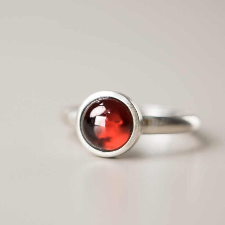 Buddha Stones Natürlicher 925 Sterling Silber Granat Verstellbarer Schutzring