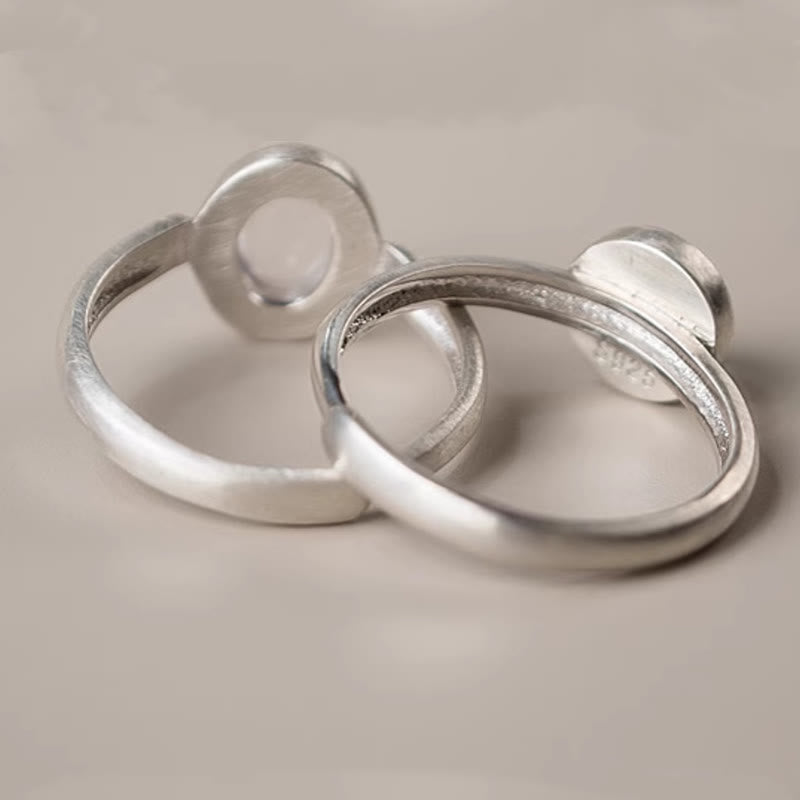 Buddha Stones Natürlicher 925 Sterling Silber Rosa Kristall Verstellbarer Wärmering