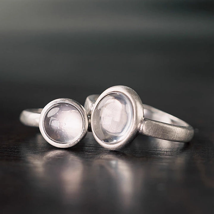 Buddha Stones Natürlicher 925 Sterling Silber Rosa Kristall Verstellbarer Wärmering