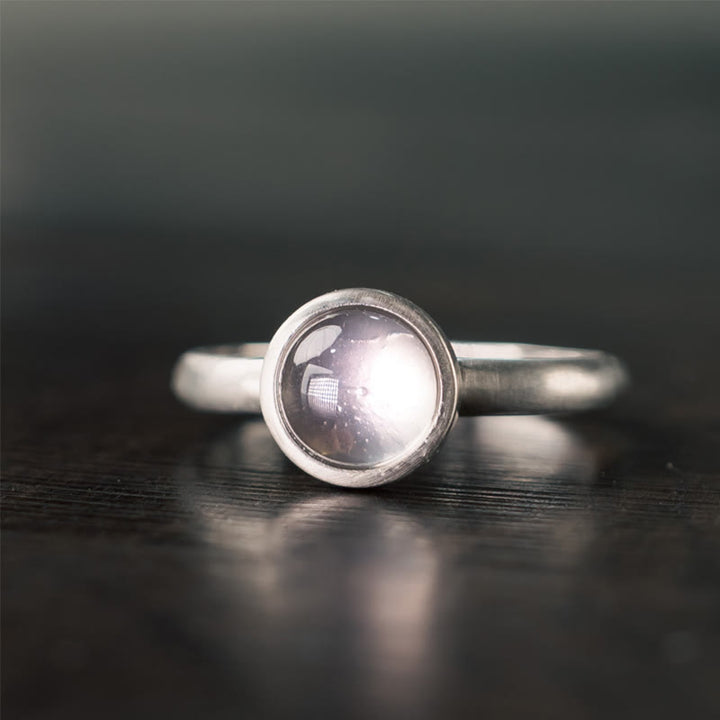 Buddha Stones Natürlicher 925 Sterling Silber Rosa Kristall Verstellbarer Wärmering