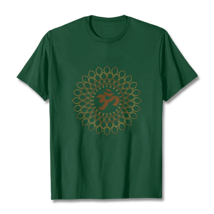 Buddha Stones Rhombus OM Design T T-shirt - WaldGrün - 2XL - image 11