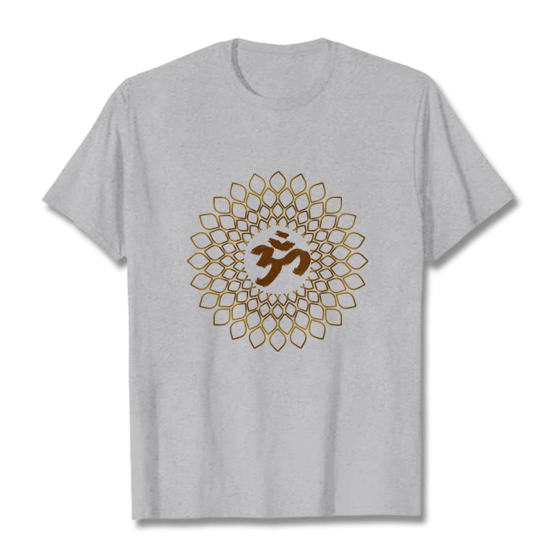 Buddha Stones Rhombus OM Design T T-shirt - Hellgrau - 2XL - image 20
