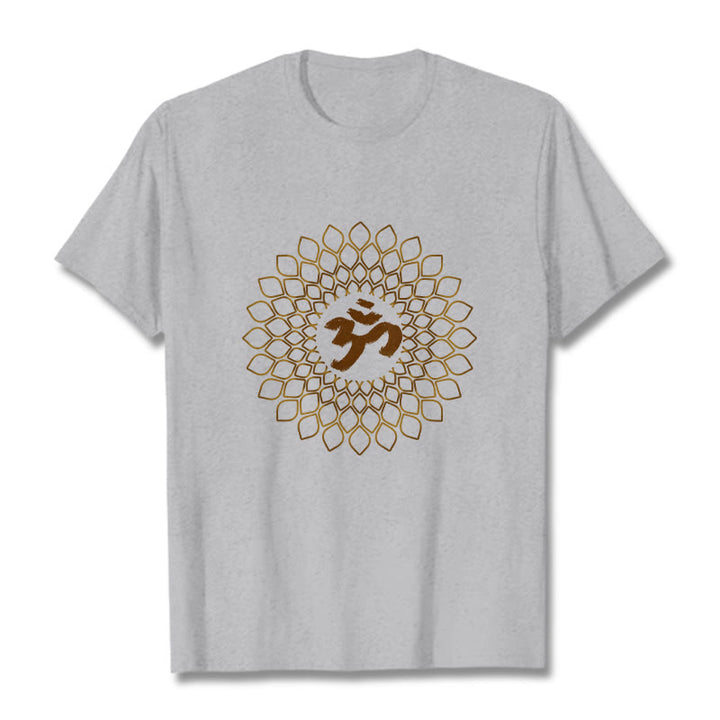 Buddha Stones Rhombus OM Design T T-shirt - Hellgrau - 2XL - image 20