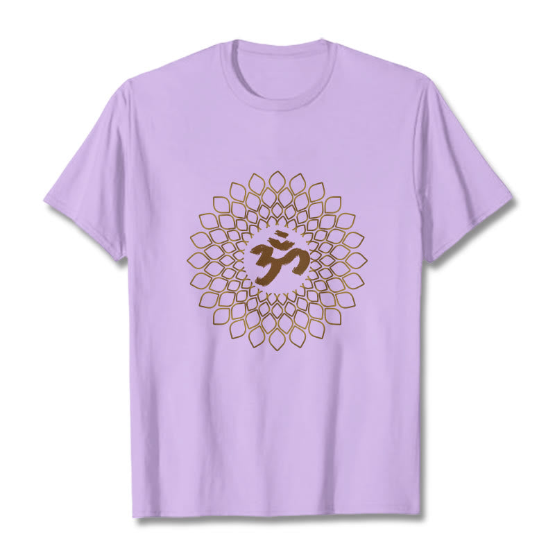 Buddha Stones Rhombus OM Design T T-shirt - Pflaume - 2XL - image 17
