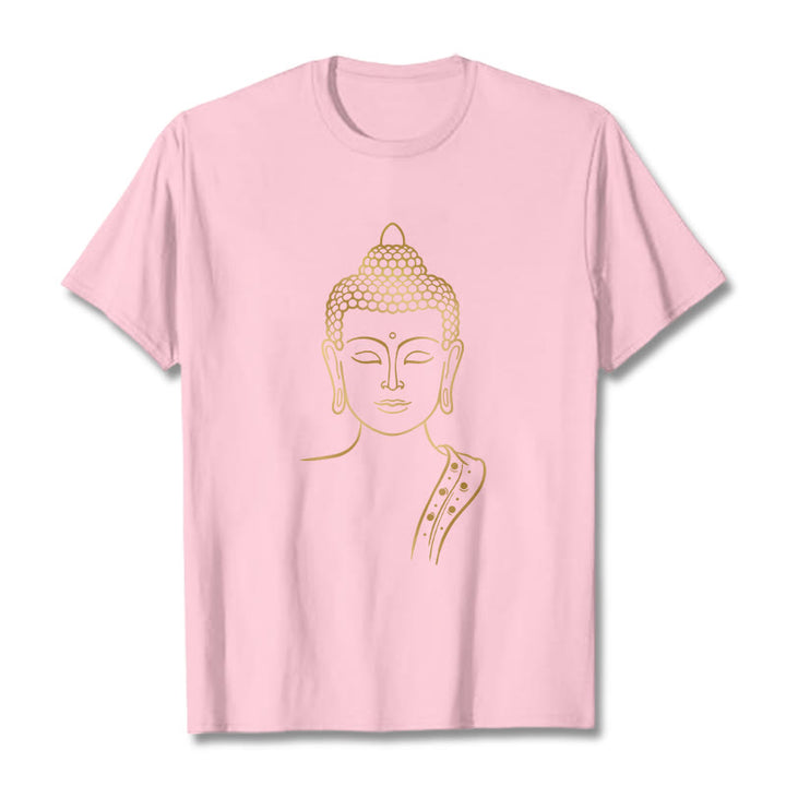 Buddha Stones Golden Buddha In Tiefe Meditation T T-shirt - Hellrosa - 2XL - image 13