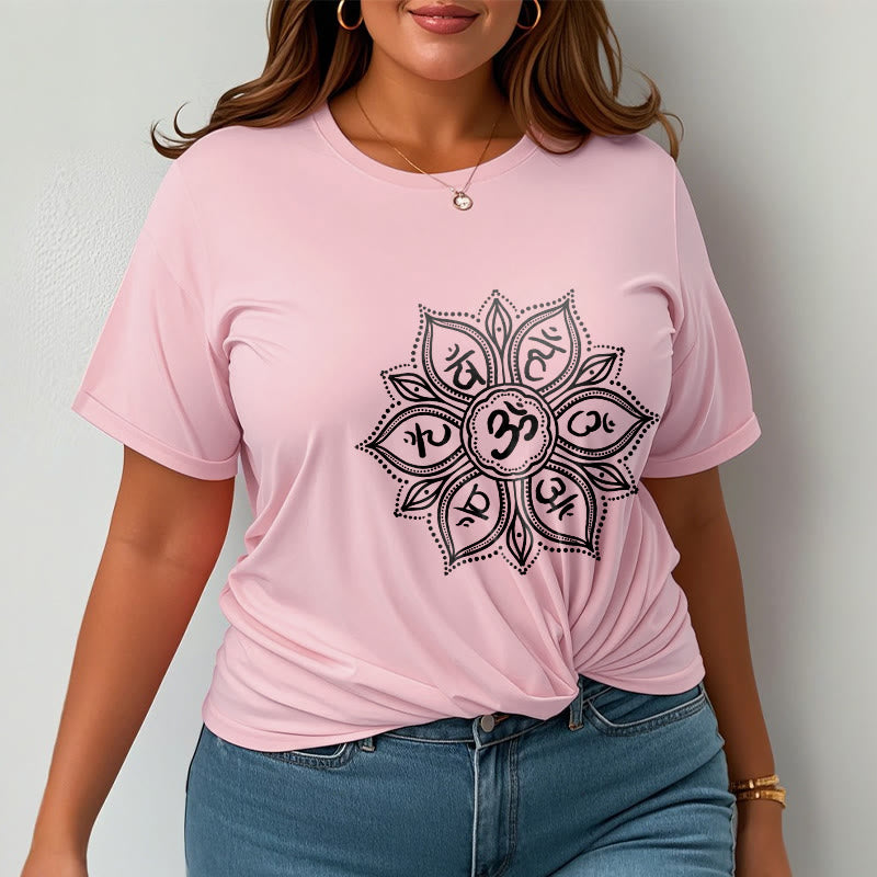 Buddha Stones Mandala Flower Om Mani Padme Hum Mantra T-Shirt - image 14
