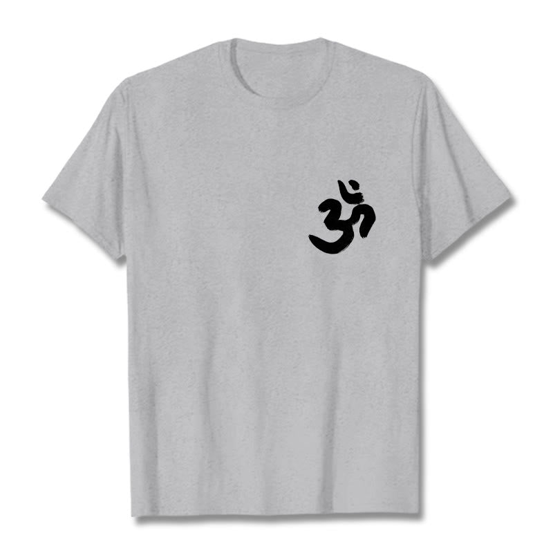 Buddha Stones Om Symbol Sanskrit T T-shirt - Hellgrau - 2XL - image 11