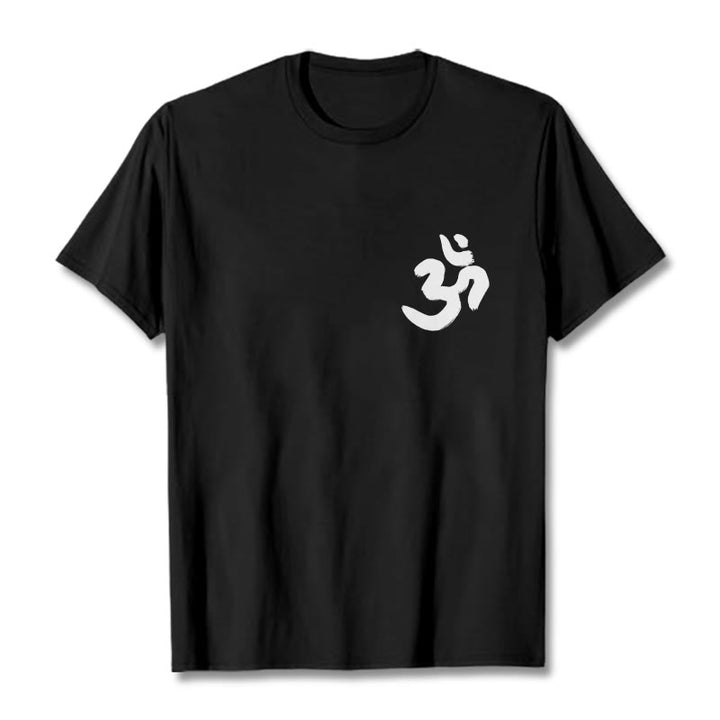 Buddha Stones Om Symbol Sanskrit T T-shirt - Schwarz - 2XL - image 4