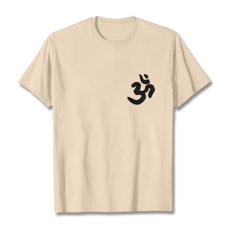 Buddha Stones Om Symbol Sanskrit T T-shirt - Bisque - 2XL - image 12