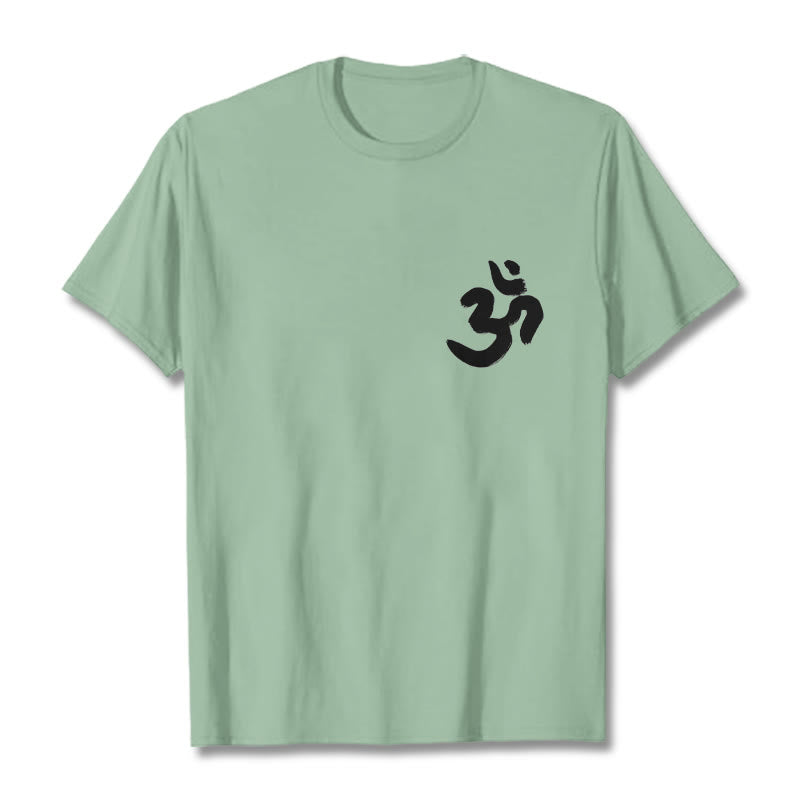 Buddha Stones Om Symbol Sanskrit T T-shirt - Blassgrün - 2XL - image 19
