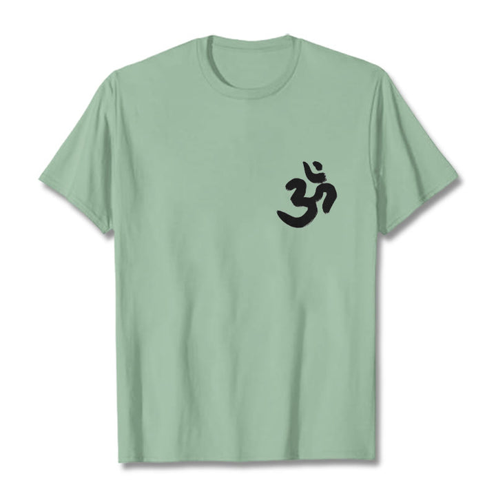 Buddha Stones Om Symbol Sanskrit T T-shirt - Blassgrün - 2XL - image 19