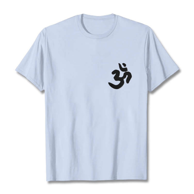 Buddha Stones Om Symbol Sanskrit T T-shirt - HellCyan - 2XL - image 14