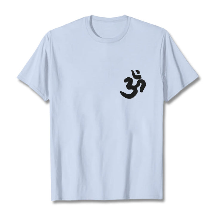 Buddha Stones Om Symbol Sanskrit T T-shirt - HellCyan - 2XL - image 14