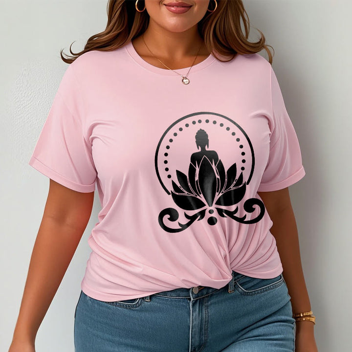 Buddha Stones Meditation Buddha sitzt auf einer Lotusblume T-Shirt - image 14