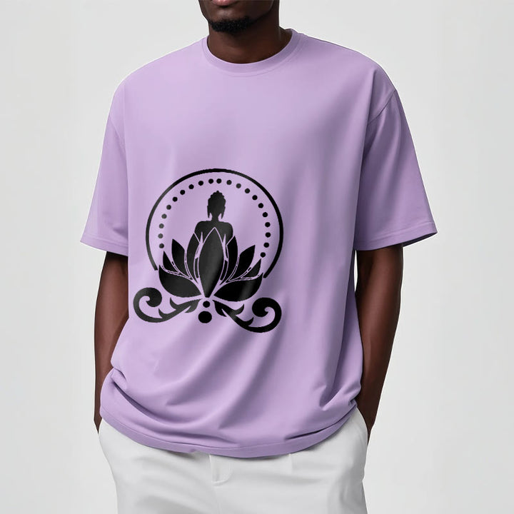 Buddha Stones Meditation Buddha sitzt auf einer Lotusblume T-Shirt - image 18