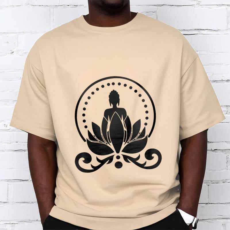 Buddha Stones Meditation Buddha sitzt auf einer Lotusblume T-Shirt - image 12