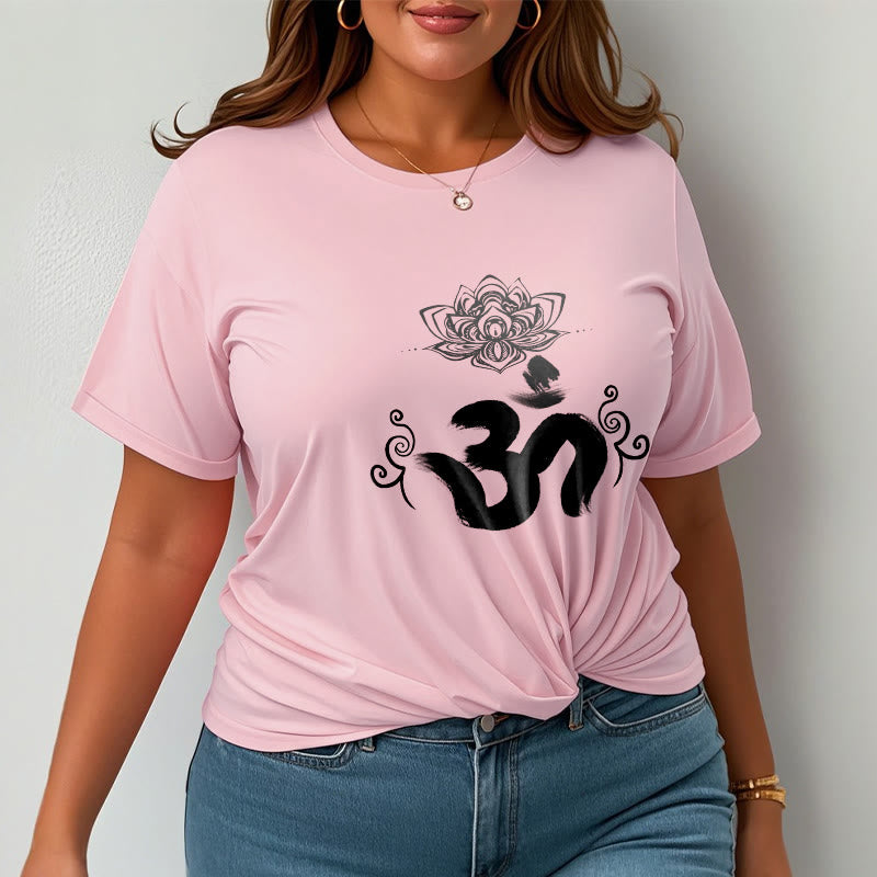 Buddha Stones Om Symbol Sanskrit Floral T T-shirt - image 16