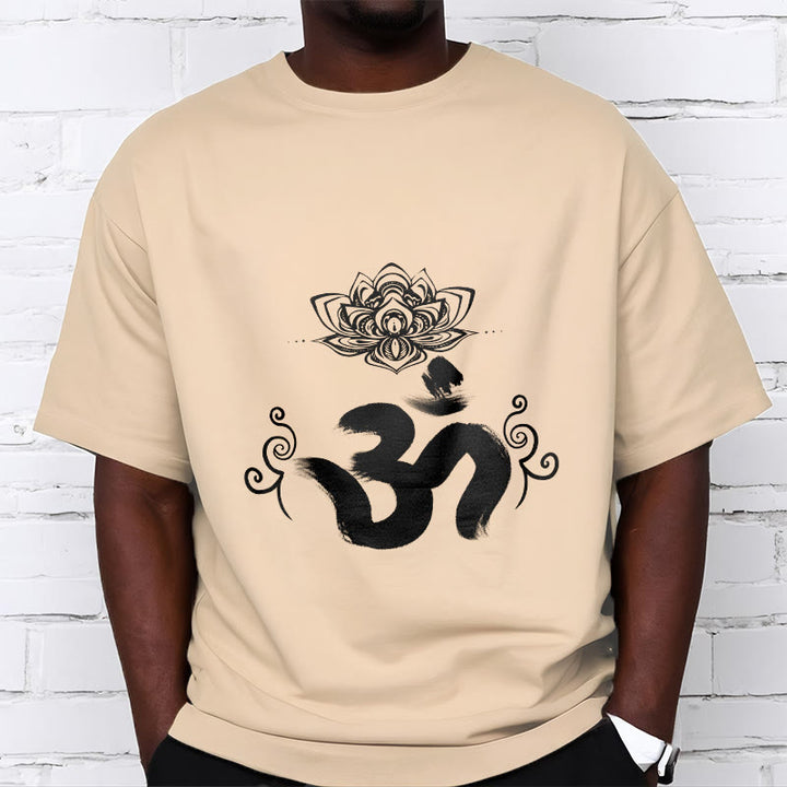 Buddha Stones Om Symbol Sanskrit Floral T T-shirt - image 13