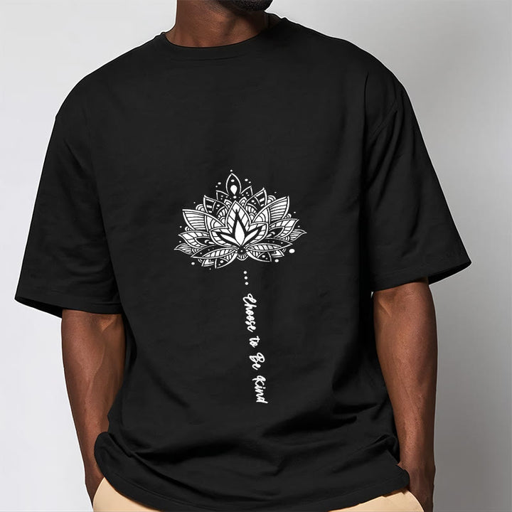 Buddha Stones Choose To Be Kind Geometrisches Blumen-T-Shirt - image 5