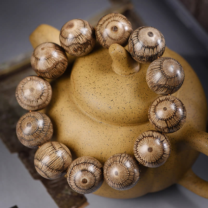 Buddha Stones Gnetum Holzperlen Schutzarmband - image 2
