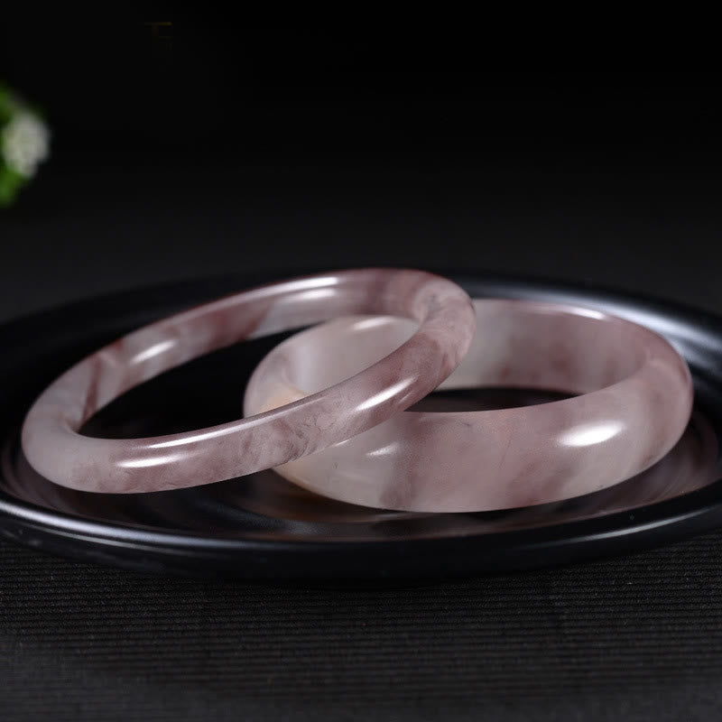 Buddha Stones Lila Jade Glück Schutz Armband Armreif