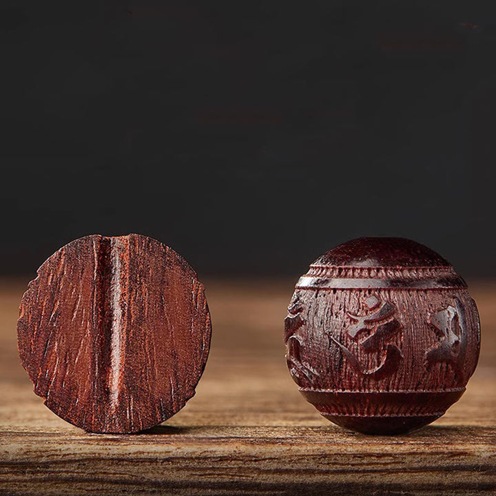 Buddha Stones, kleines Blatt, rotes Sandelholz, fünf Richtungen, Götter des Reichtums, ruhiges Armband - image 19