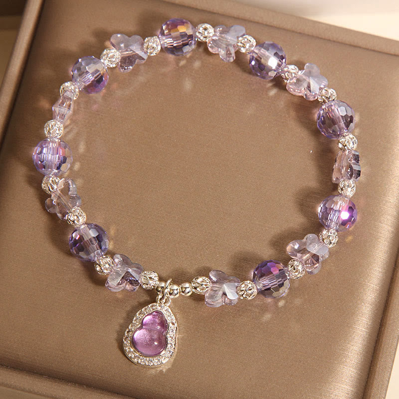 Buddha Stones Schmetterlings-Kürbis-Amethyst-Citrin-Labradorit-Balance-Armband - image 3