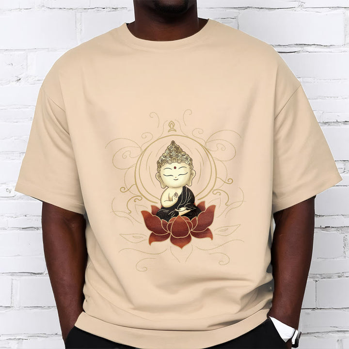 Buddha Stones Ruhigen Sitzenden Buddha Lotus Muster T T-shirt - image 12