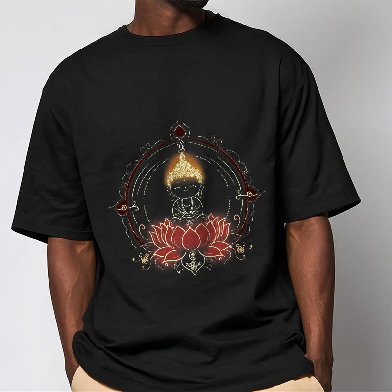 Buddha Stones Freude Buddha Lotus Mandala Muster T T-shirt - image 6