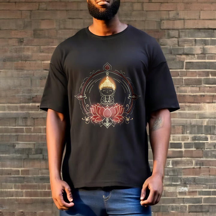 Buddha Stones Freude Buddha Lotus Mandala Muster T T-shirt - image 7