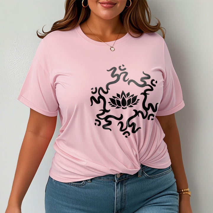 Buddha Stones OM Symbol Lotus Blume Muster T T-shirt - image 15