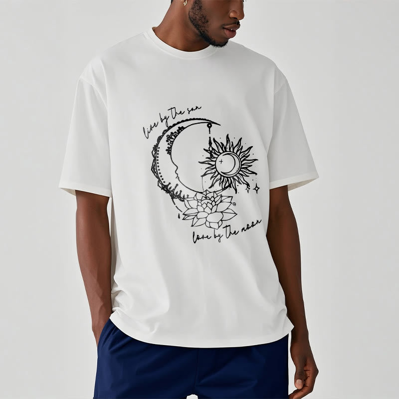 Buddha Stones Sonne Mond Lotus Blume Muster T T-shirt - image 9