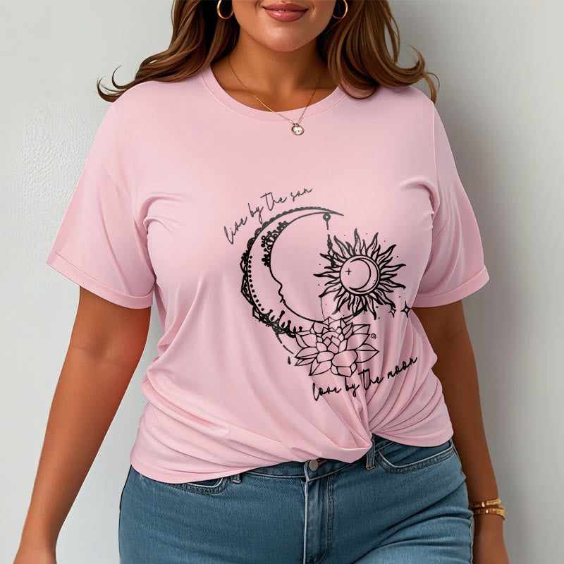 Buddha Stones Sonne Mond Lotus Blume Muster T T-shirt - image 14