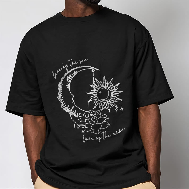 Buddha Stones Sonne Mond Lotus Blume Muster T T-shirt - image 5