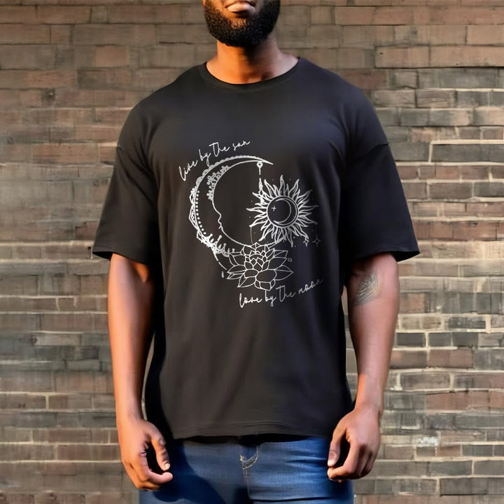 Buddha Stones Sonne Mond Lotus Blume Muster T T-shirt - image 6