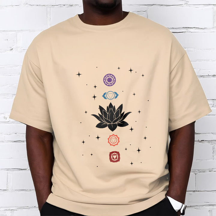 Buddha Stones Casual Lotus Blume Chakren Muster T T-Shirt - image 10