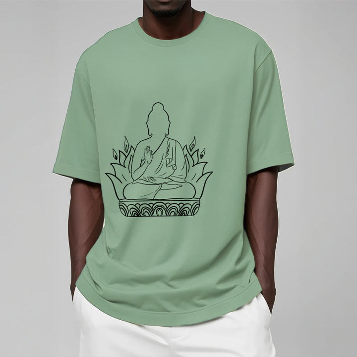 Buddha Stones Lässig Meditation Buddha Muster T T-shirt - image 16