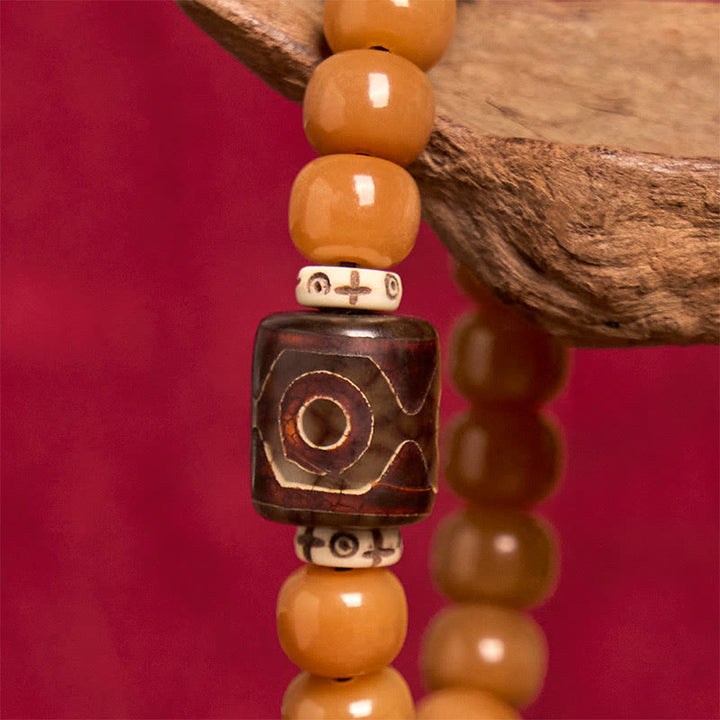 Armband mit tibetischen Bodhi-Samen-Dzi-Perlen aus Buddha Stones , die böse Geister fernhalten