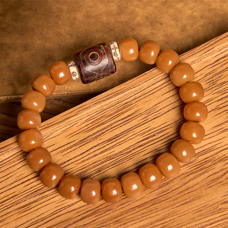 Armband mit tibetischen Bodhi-Samen-Dzi-Perlen aus Buddha Stones , die böse Geister fernhalten