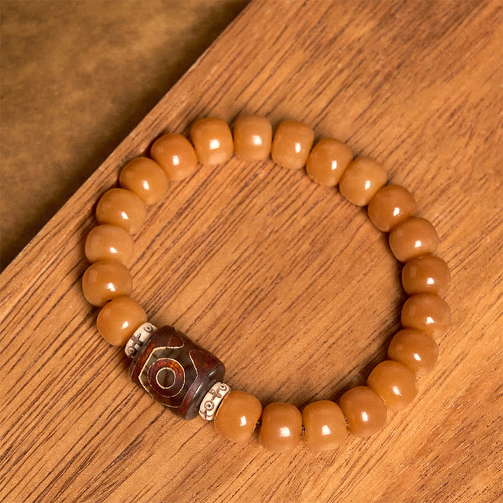 Armband mit tibetischen Bodhi-Samen-Dzi-Perlen aus Buddha Stones , die böse Geister fernhalten