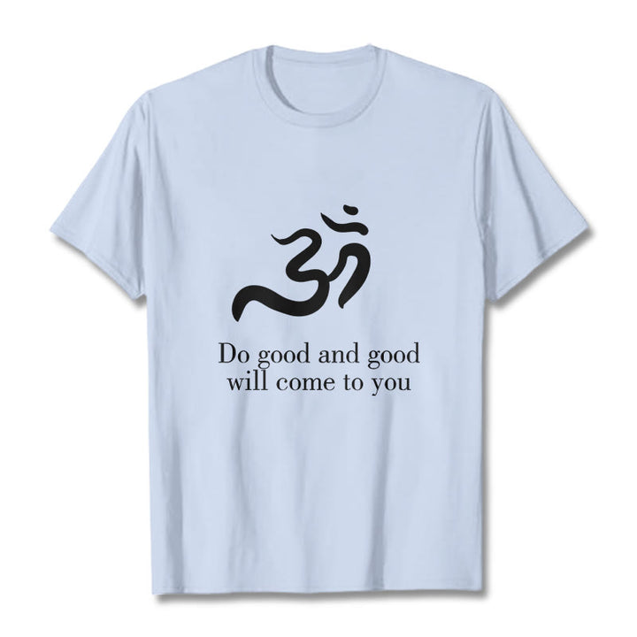 Buddha Stones Casual Om Symbol Sanskrit Spirituelles Design Baumwolle T-Shirt - HellCyan - 2XL - image 19