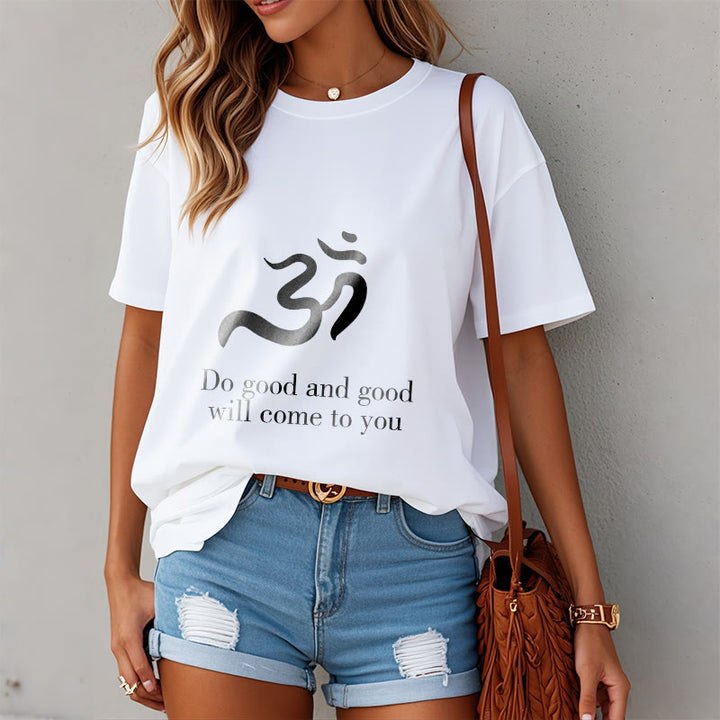 Buddha Stones Casual Om Symbol Sanskrit Spirituelles Design Baumwolle T-Shirt - image 8