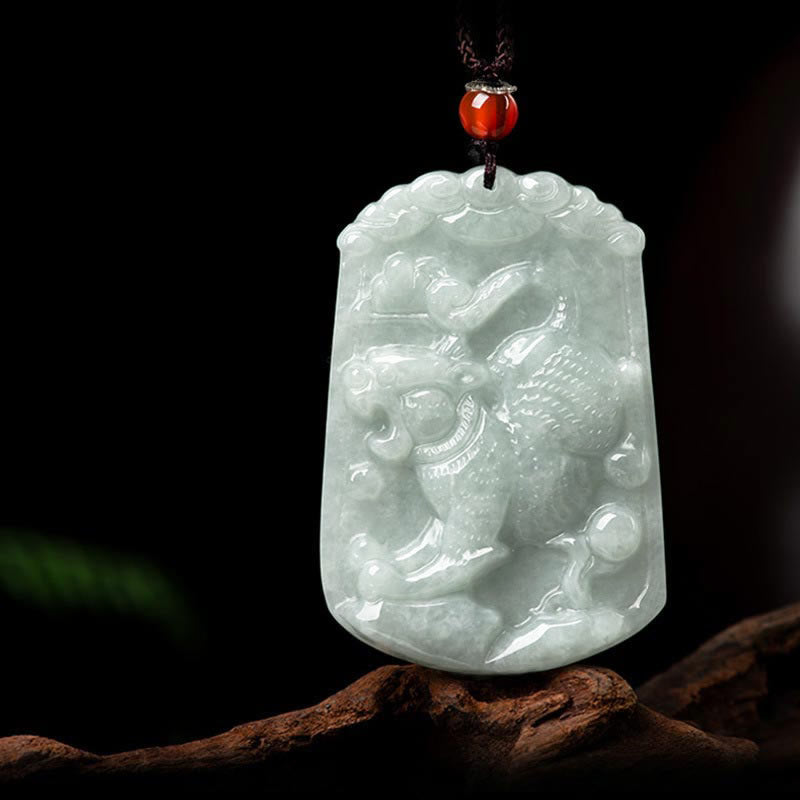 Buddha Stones, natürliche Jade, 12 chinesische Sternzeichen, Fülle, Amulett-Anhänger-Halskette - Tiger - image 15