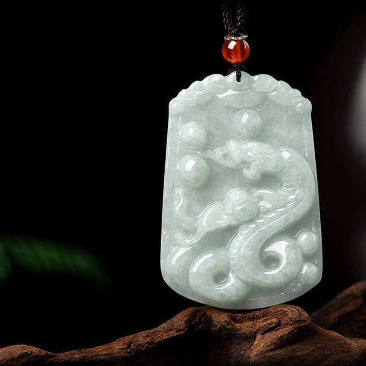Buddha Stones, natürliche Jade, 12 chinesische Sternzeichen, Fülle, Amulett-Anhänger-Halskette - Schlange - image 19