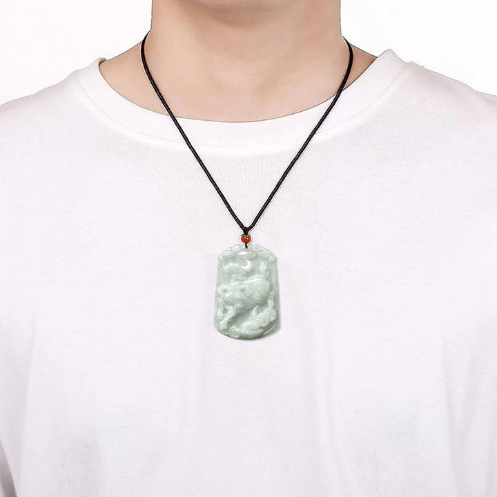 Buddha Stones, natürliche Jade, 12 chinesische Sternzeichen, Fülle, Amulett-Anhänger-Halskette - image 14
