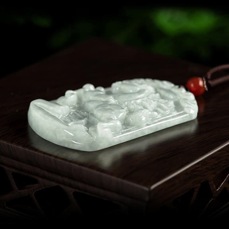 Buddha Stones, natürliche Jade, 12 chinesische Sternzeichen, Fülle, Amulett-Anhänger-Halskette - image 10