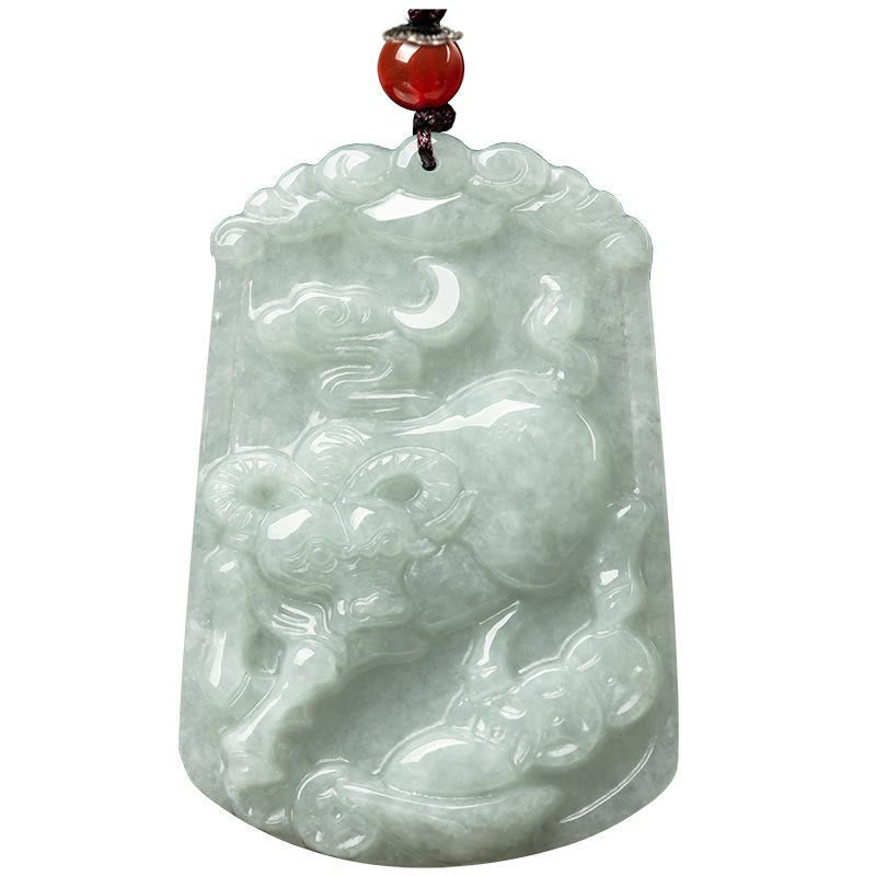 Buddha Stones, natürliche Jade, 12 chinesische Sternzeichen, Fülle, Amulett-Anhänger-Halskette - image 13