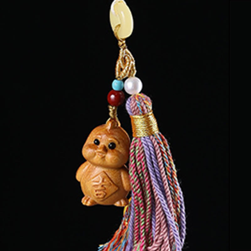 Buddha Stones, Sandelholz, 12 chinesische Sternzeichen, Segen, bunte Quaste, Zubehör, Schlüsselanhänger - image 30