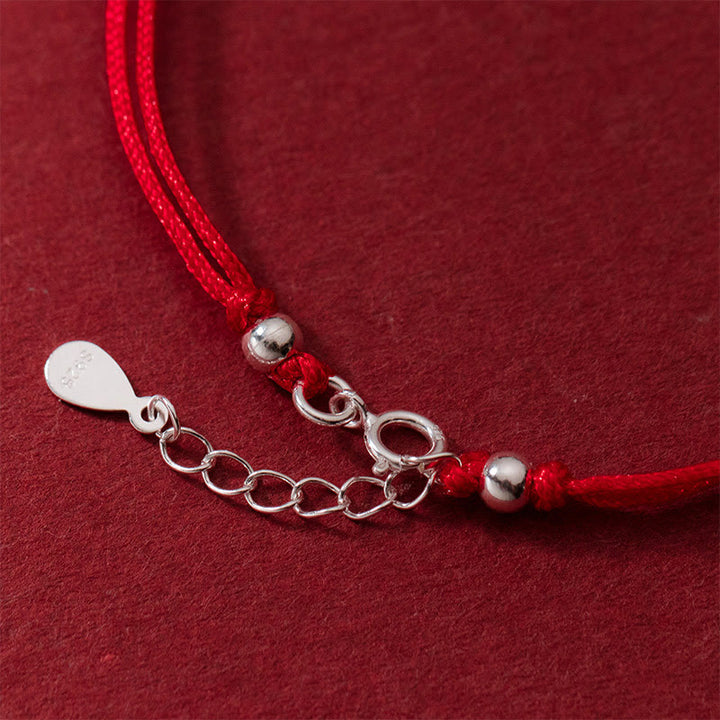 Buddha Stones 925 Sterling Silber Hohlkupfermünze Glücksschnur Armband - image 4